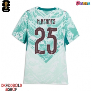 Portugal Nuno Mendes #25 Udebanetrøje Dame VM 2026 Kort ærmer